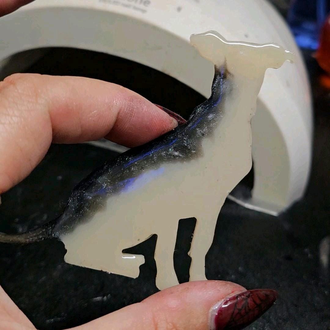 Customizable Resin Mixed Breed/General dog - Keychain or 3D magnet (send photos or pick any color)