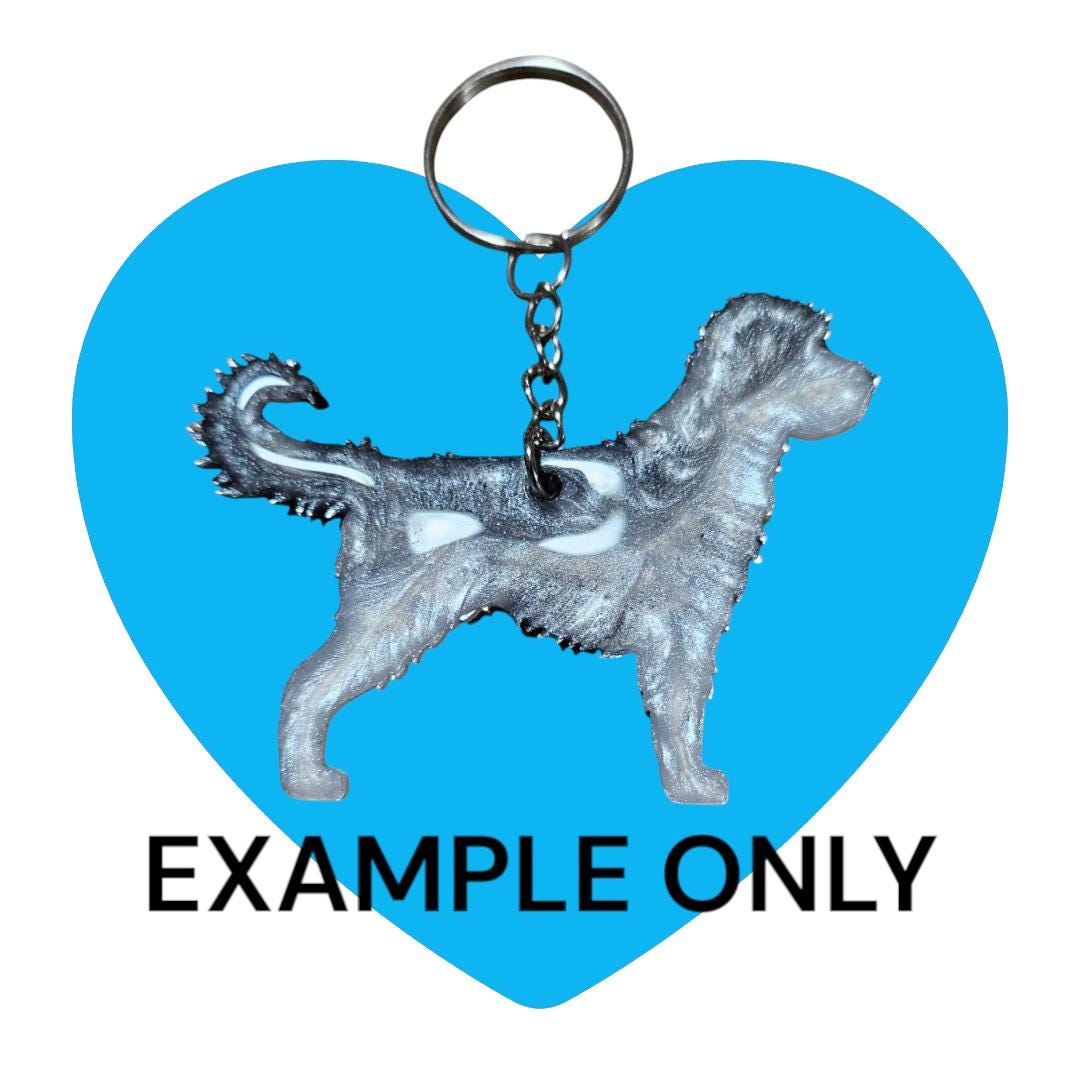 Customizable Resin Sheepadoodle - Keychain or 3D magnet (send photos or pick any color)