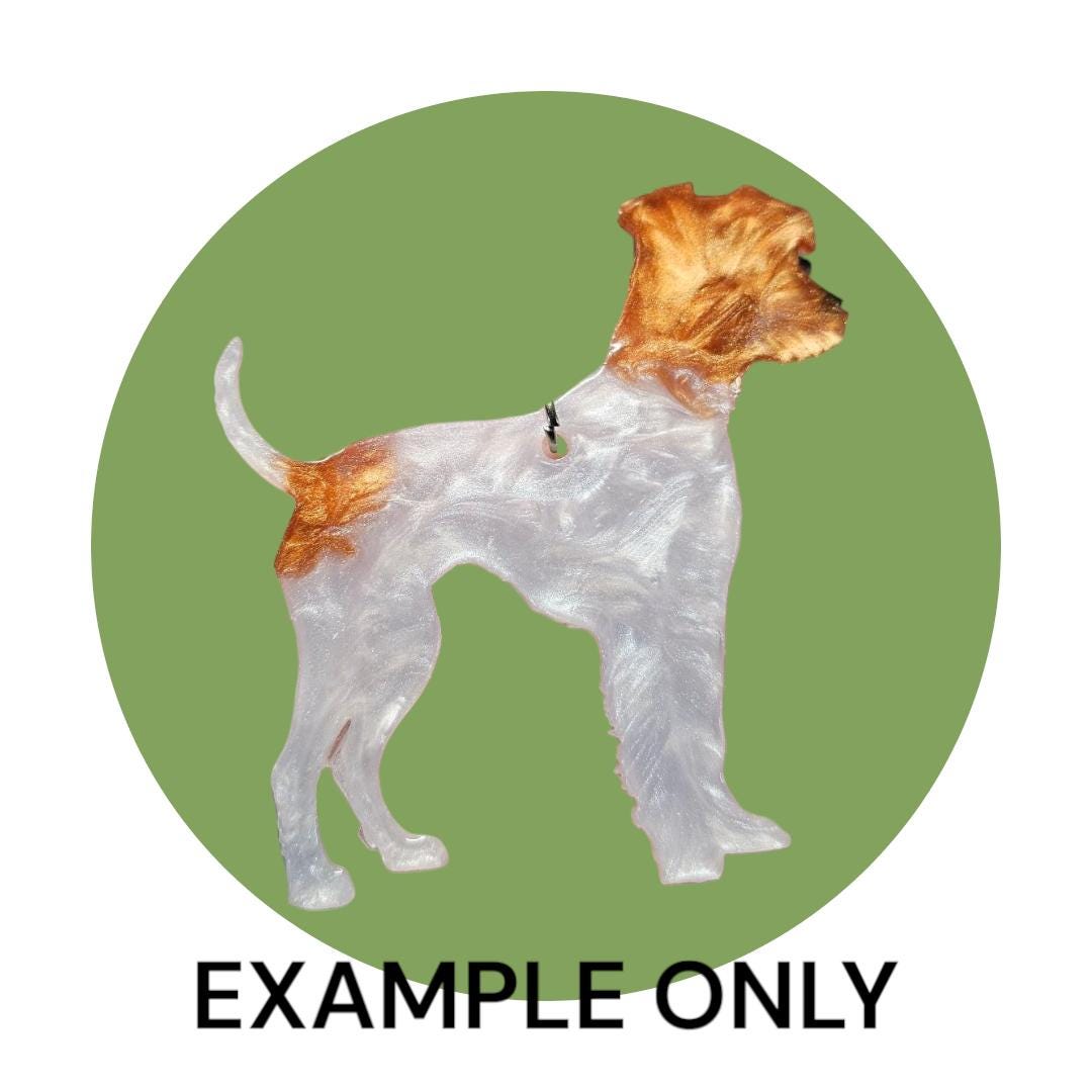 Customizable Resin Jack Russell - Keychain or 3D magnet (send photos or pick any color)