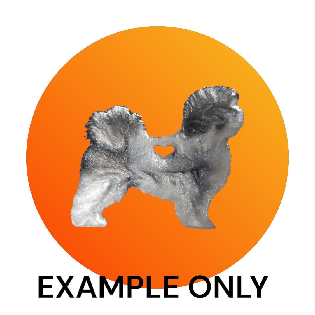 Customizable Resin Shihtzu/Llaso Apso - Keychain or 3D magnet (send photos or pick any color)