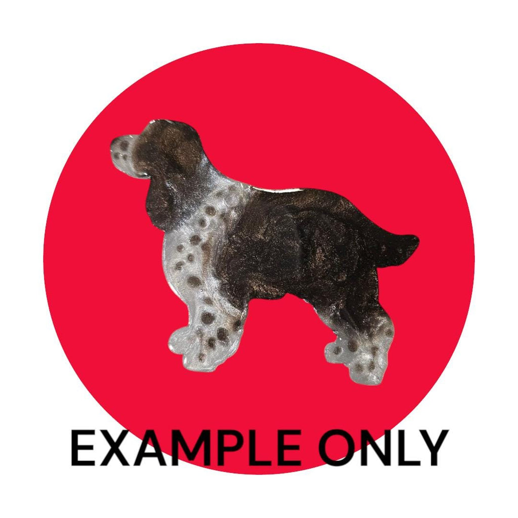 Customizable Resin Spaniel - Keychain or 3D magnet (send photos or pick any color)