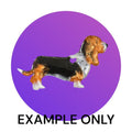 Customizable Resin Basset Hound - Keychain or 3D magnet (send photos or pick any color)