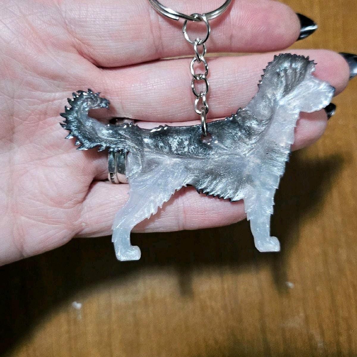 Customizable Resin Sheepadoodle - Keychain or 3D magnet (send photos or pick any color)