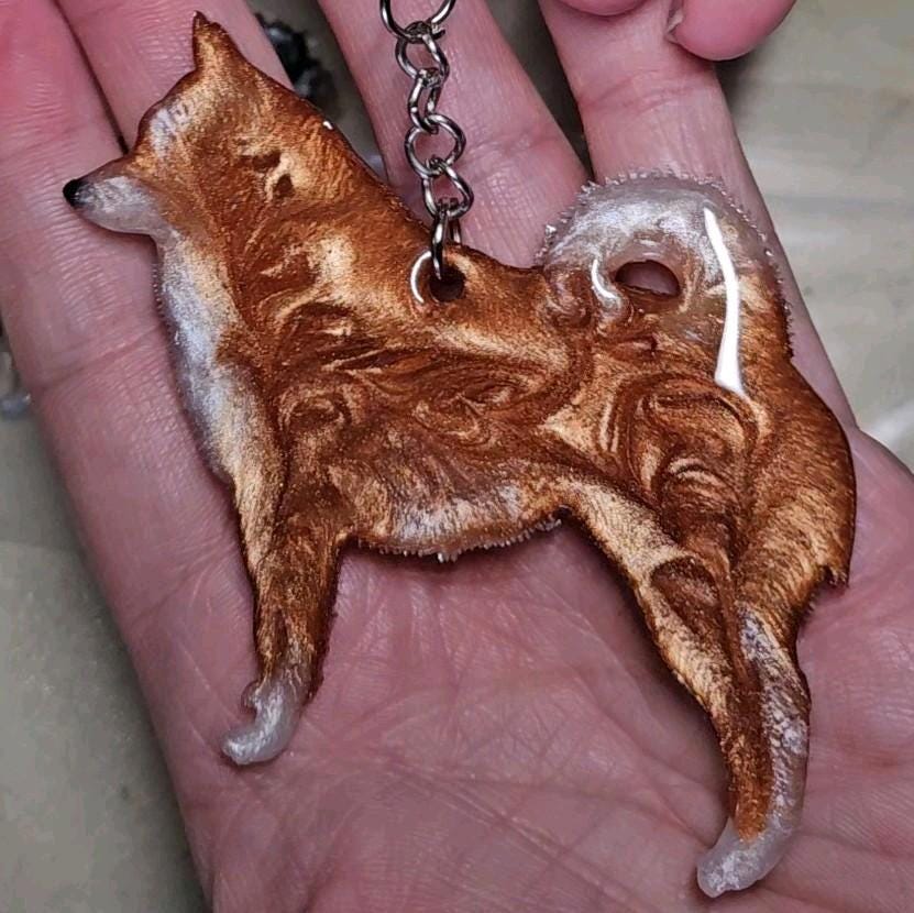 Customizable Resin Schipperke - Keychain or 3D magnet (send photos or pick any color)
