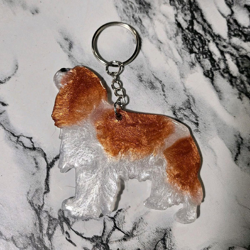 Customizable Resin Kings Charles Cavalier - Keychain or 3D magnet (send photos or pick any color)
