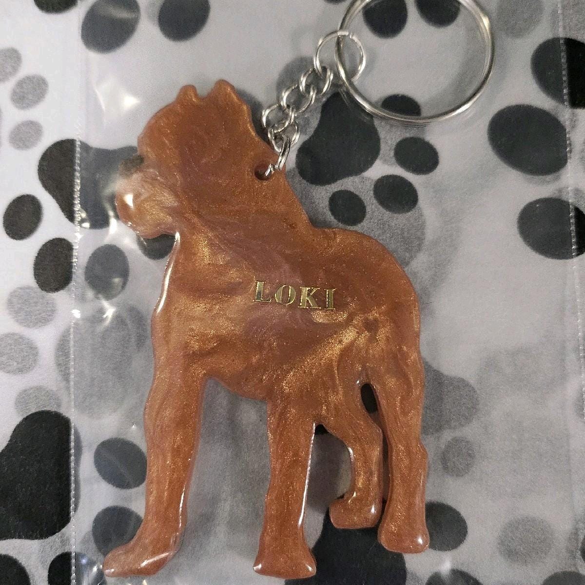 Customizable Resin Cane Corso - Keychain or 3D magnet (send photos or pick any color)