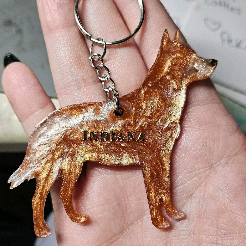 Customizable Resin Blue Heeler- Keychain or 3D magnet (send photos or pick any color)