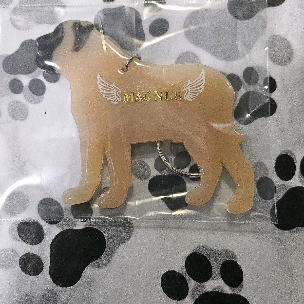 Customizable Resin Mastiff - Keychain or 3D magnet (send photos or pick any color)