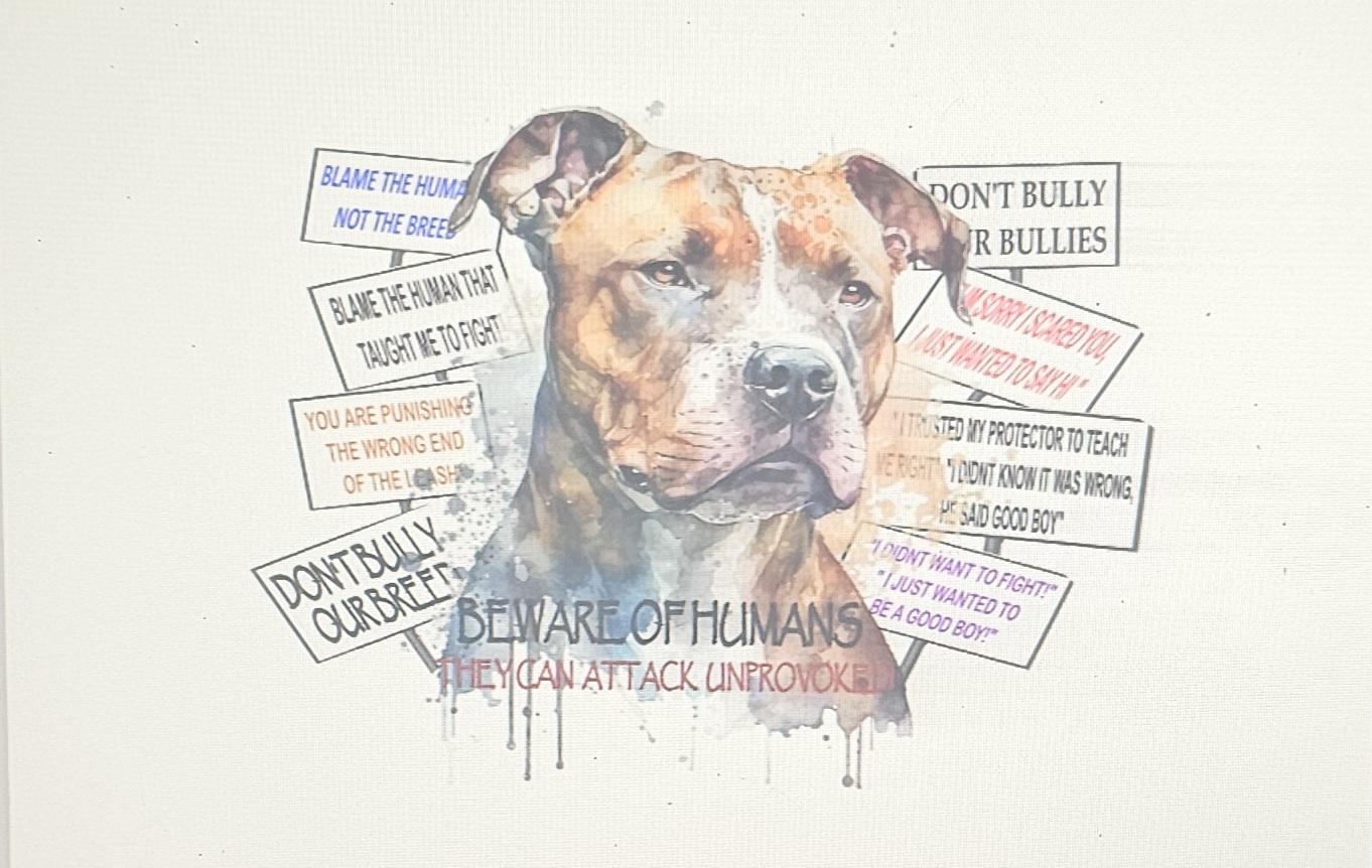 Pitbull Awareness Protest tumbler/water bottle