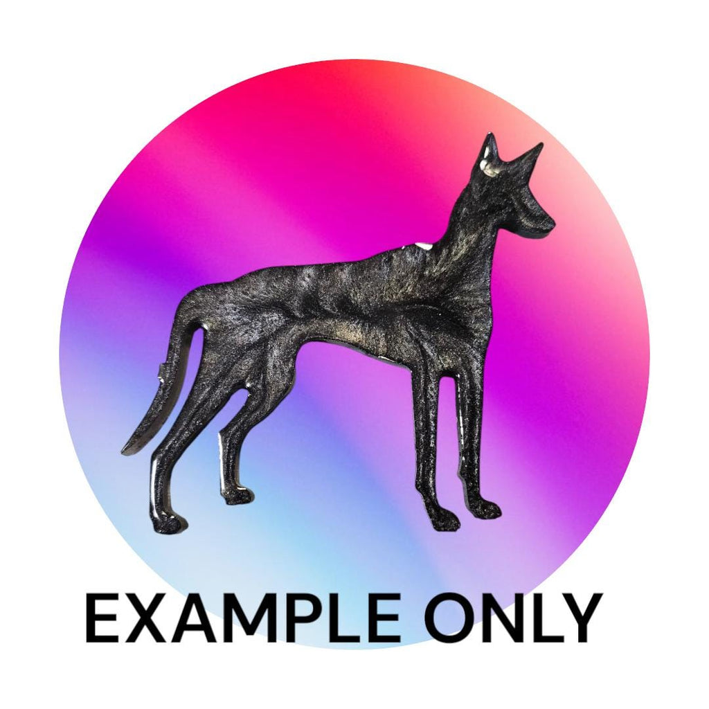 Customizable Resin Xoloitcuintle - Mexican hairless dog - Keychain or 3D magnet (send photos or pick any color)