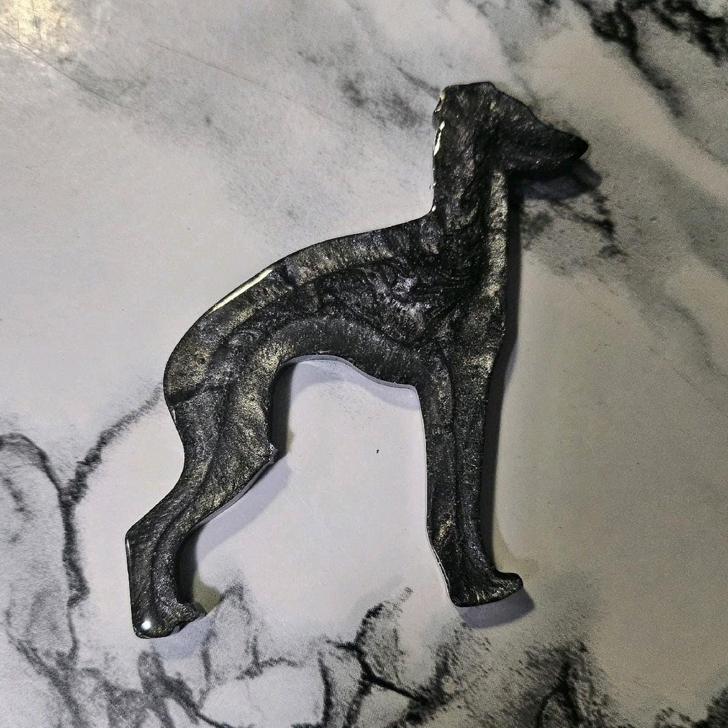 Customizable Resin Greyhound - Keychain or 3D magnet (send photos or pick any color)