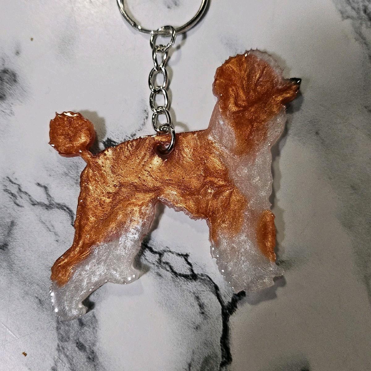 Customizable Resin Poodle - Keychain or 3D magnet (send photos or pick any color)
