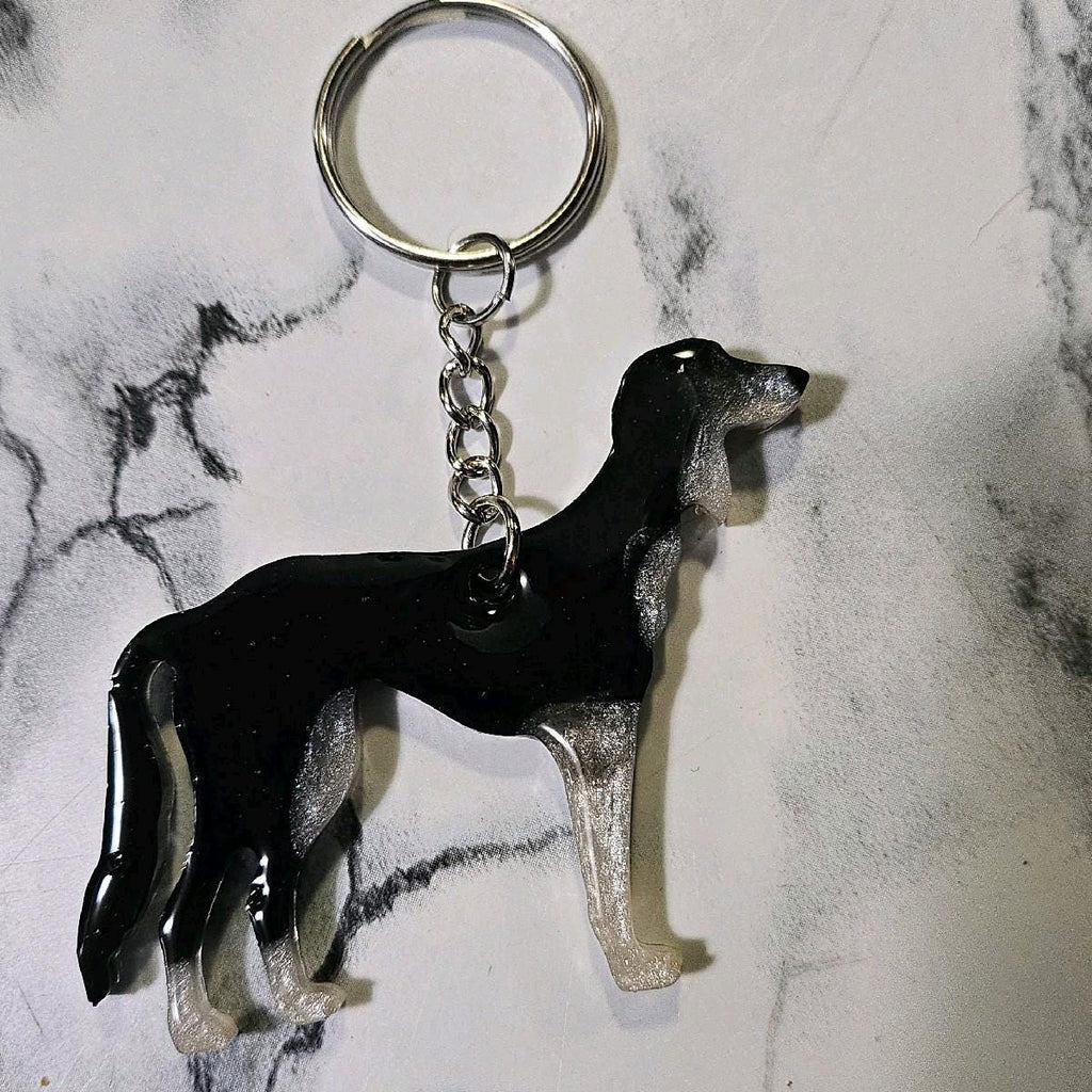 Customizable Resin Saluki - Keychain or 3D magnet (send photos or pick any color)