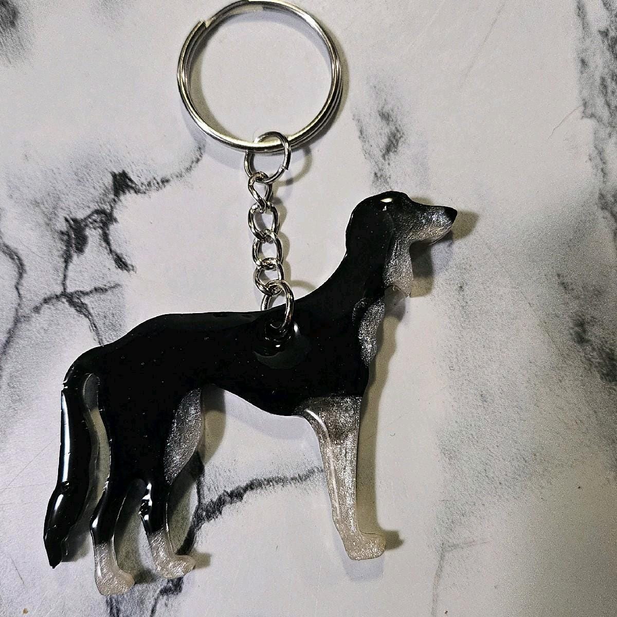 Customizable Resin Saluki - Keychain or 3D magnet (send photos or pick any color)