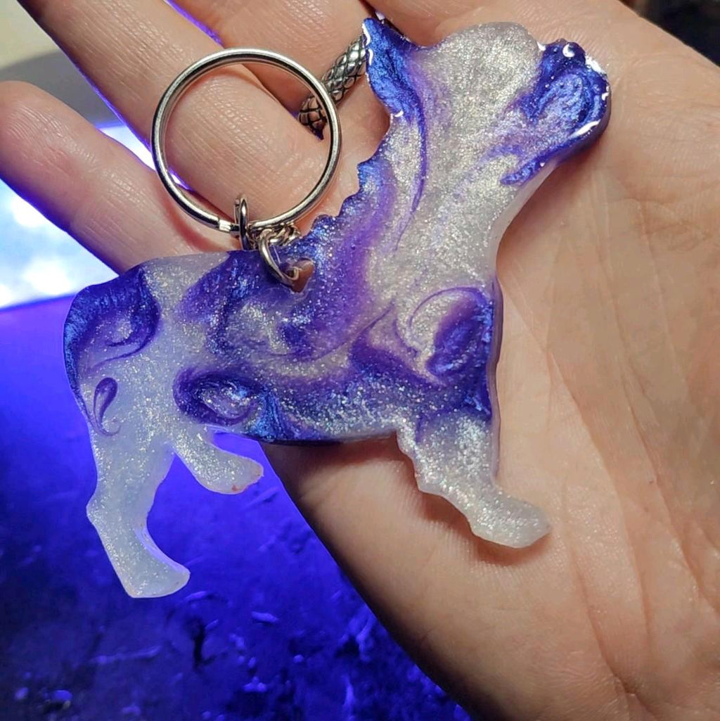 Customizable Resin French Bulldog - Keychain or 3D magnet (send photos or pick any color)