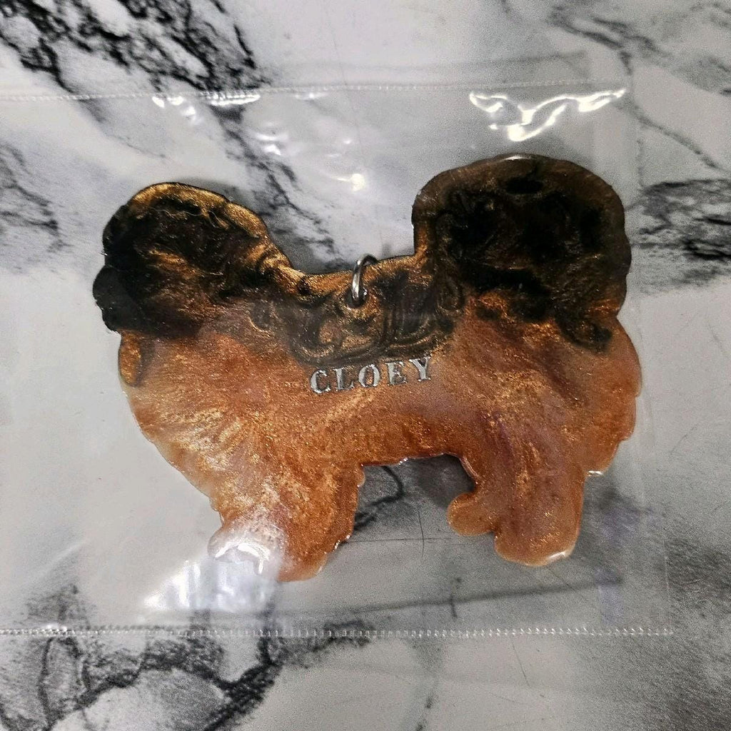 Customizable Resin Pekingese - Keychain or 3D magnet (send photos or pick any color)