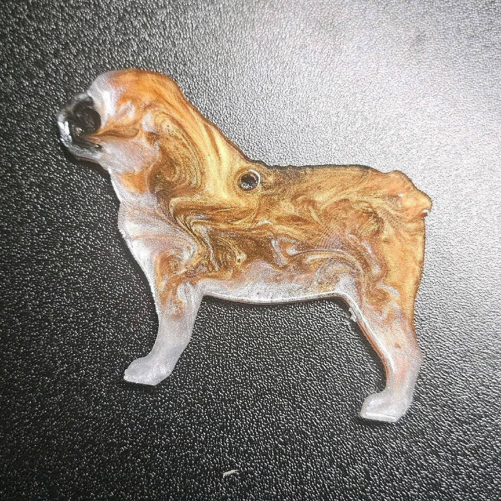 Customizable Resin English Bulldog Keychain or 3D magnet (send photos or pick any color)