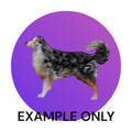 Customizable Resin Aussie / Australian Shepherd-with & w/o tail Keychain or 3D magnet (send photos or pick any color)