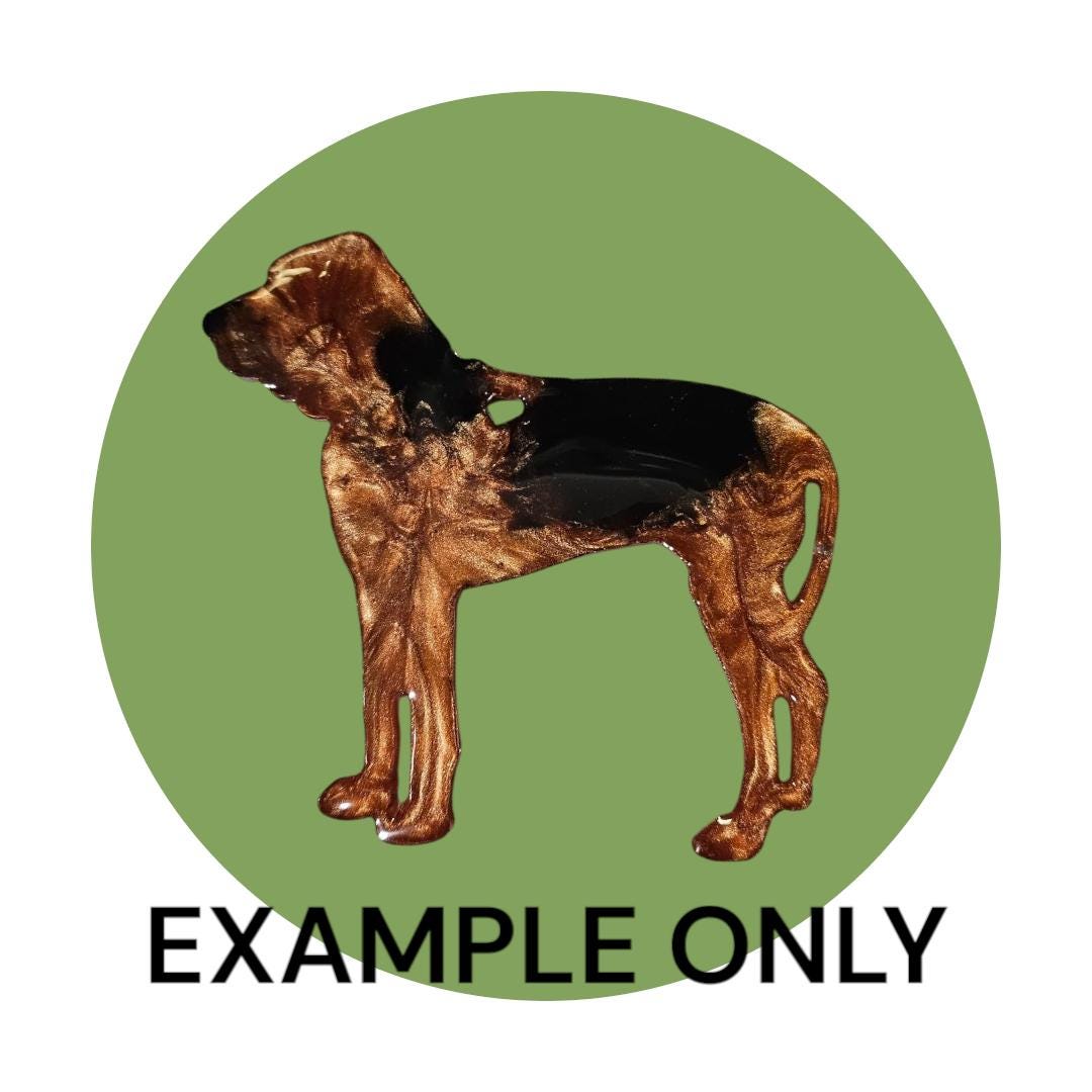 Customizable Resin Bloodhound - Keychain or 3D magnet (send photos or pick any color)