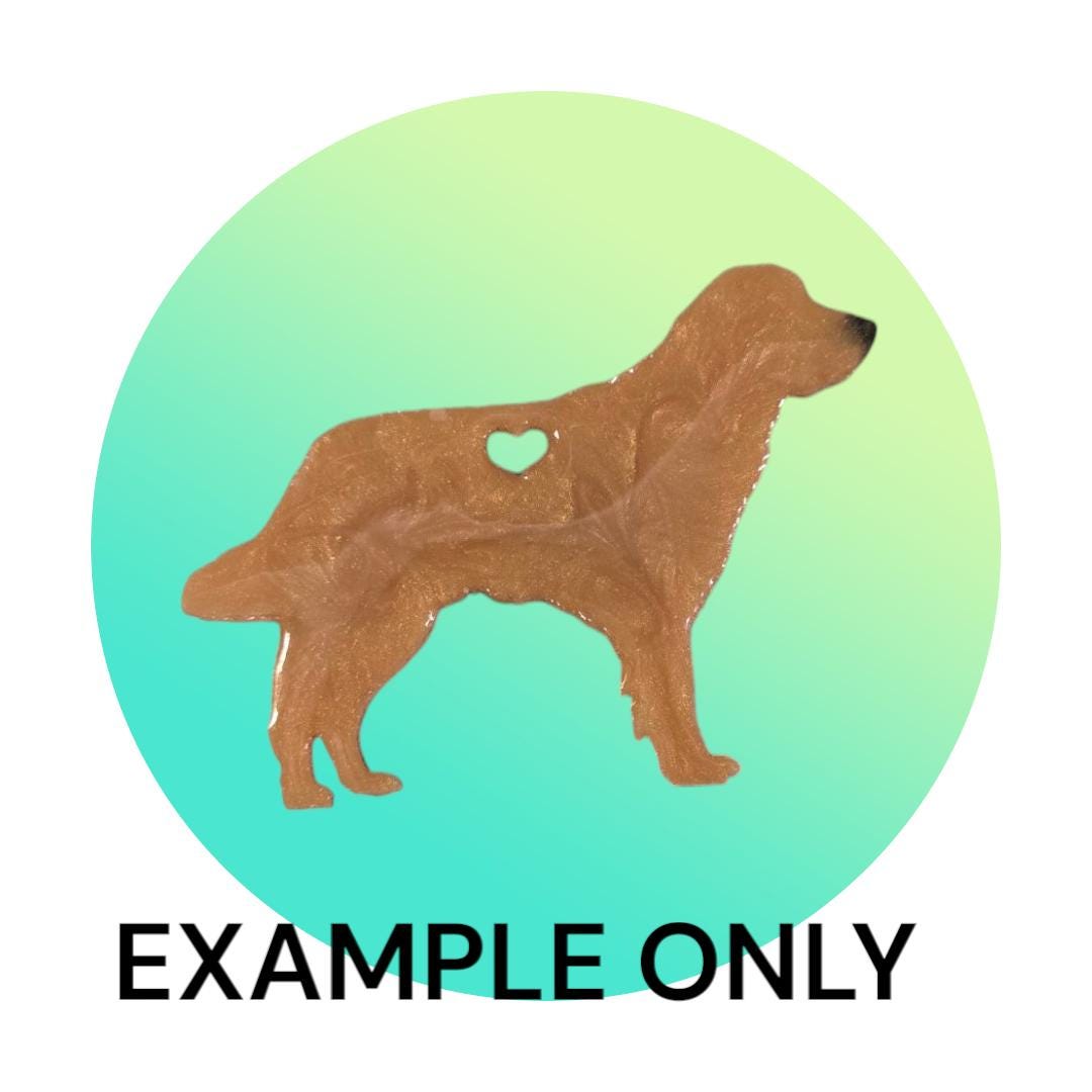 Customizable Resin Golden Retriever - Keychain or 3D magnet (send photos or pick any color)