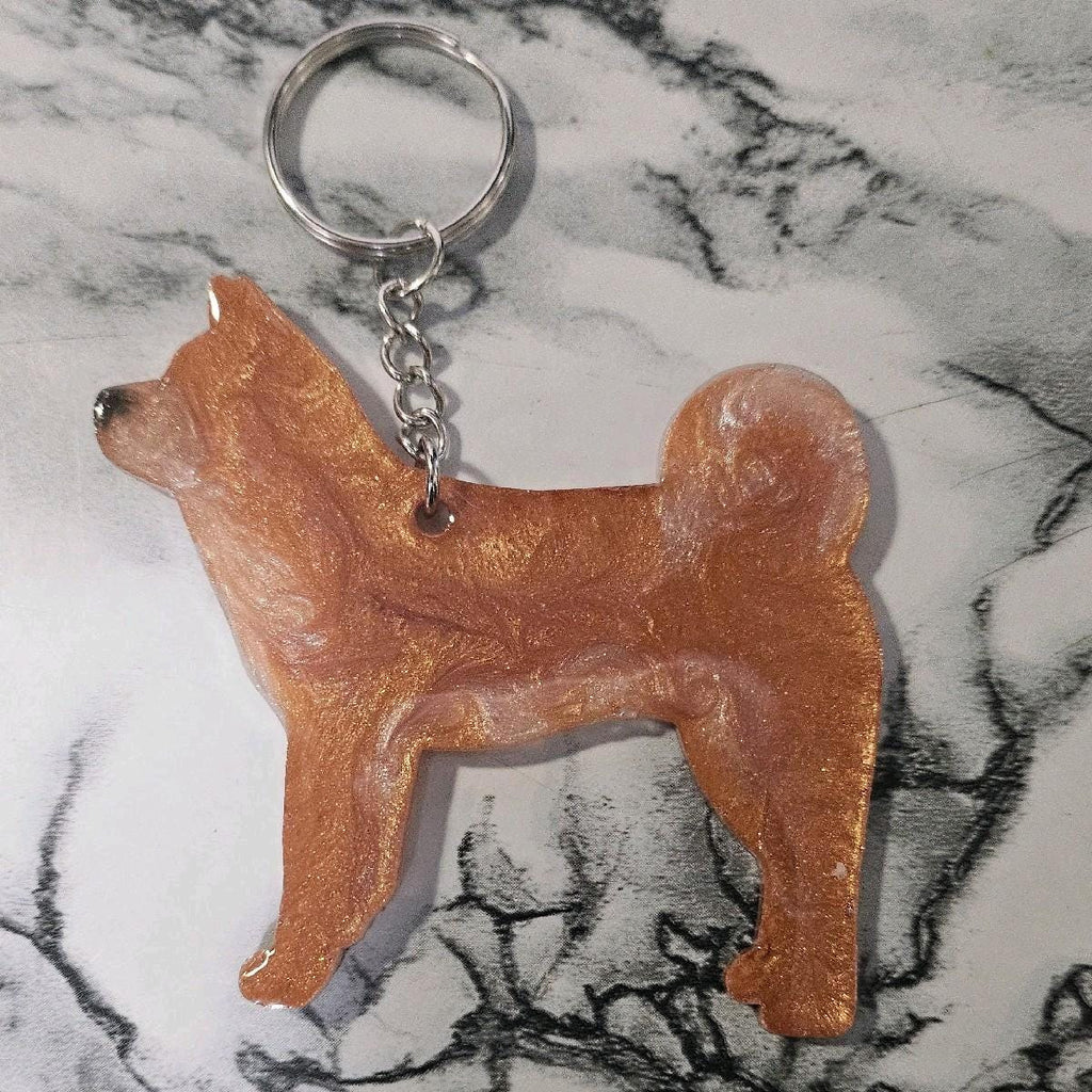 Customizable Resin Akita / Shiba inu - Keychain or 3D magnet (send photos or pick any color)
