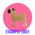 Customizable Resin Pug - Keychain or 3D magnet (send photos or pick any color)