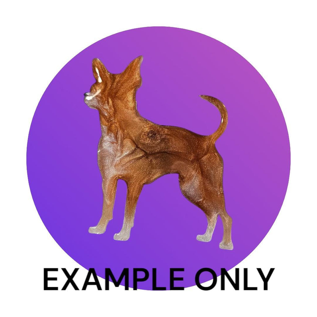 Customizable Resin Chihuahua - Keychain or 3D magnet (send photos or pick any color)