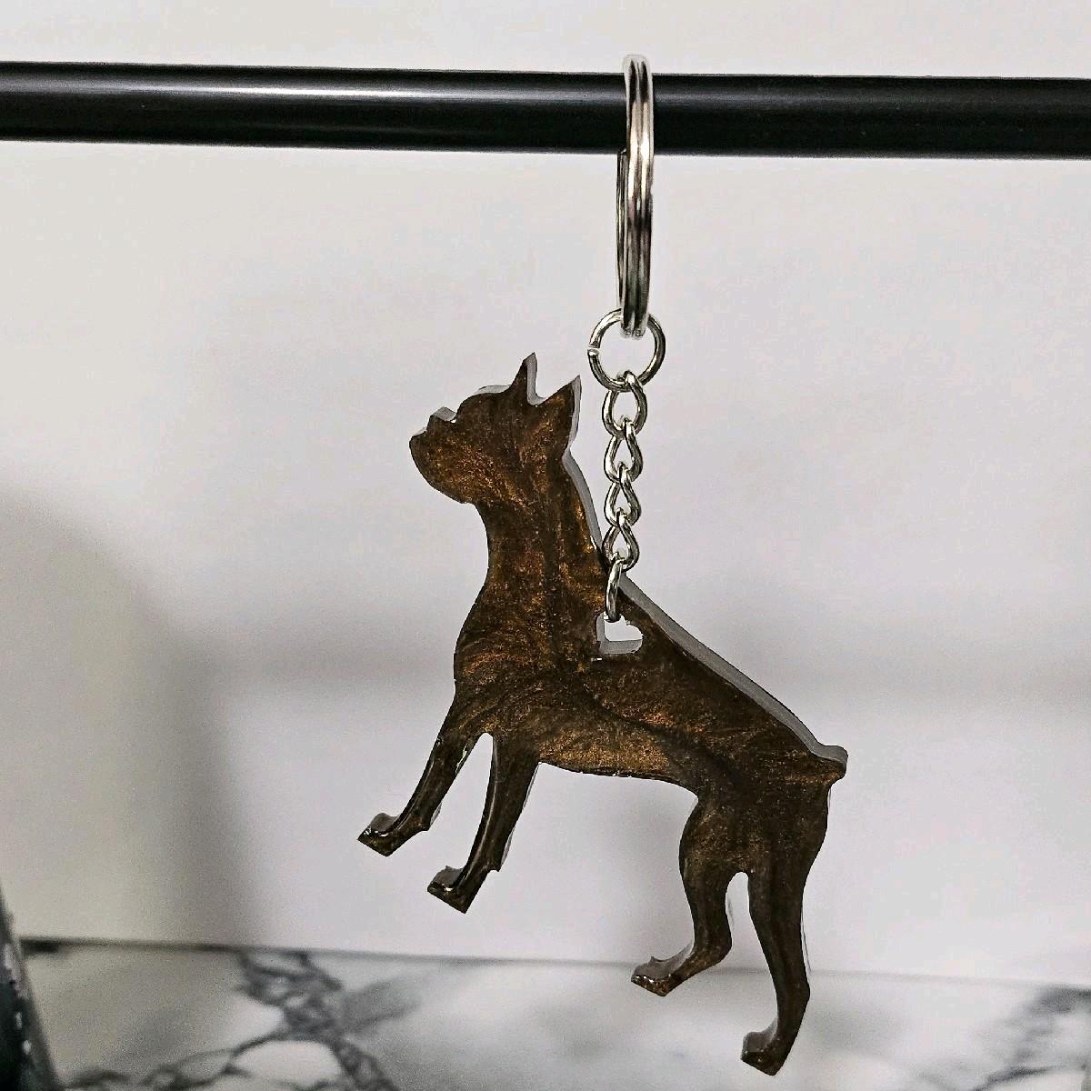 Customizable Resin Boxer - Keychain or 3D magnet (send photos or pick any color)