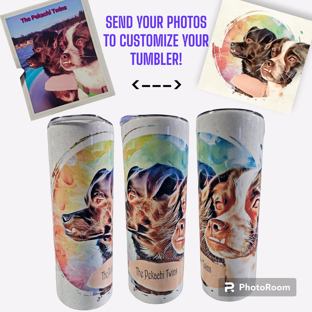 FULL Customizable 20oz Tumbler / 30oz 20oz water bottle - Ill create a design from blank (send in photos, details,  themes, etc) for you!