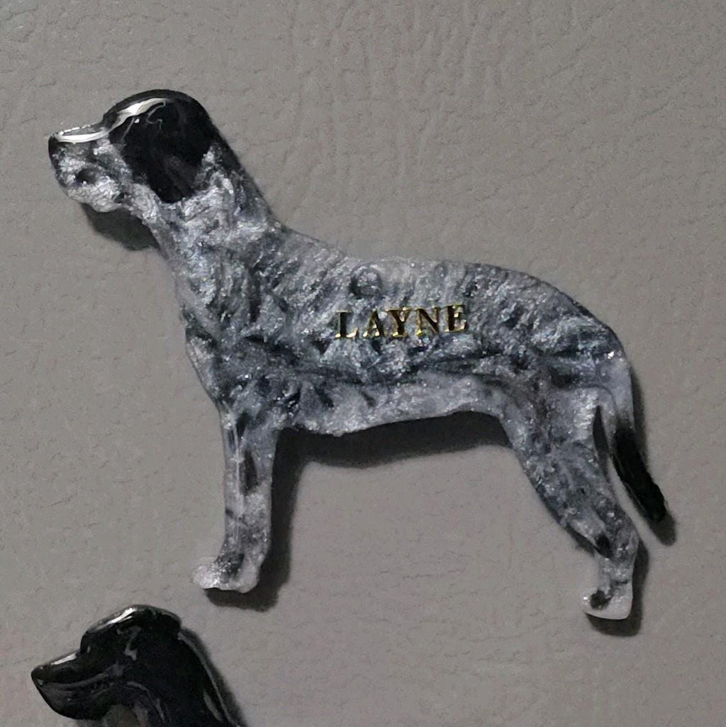 Customizable Resin Catahoula / Hunting dog- Keychain or 3D magnet (send photos or pick any color)