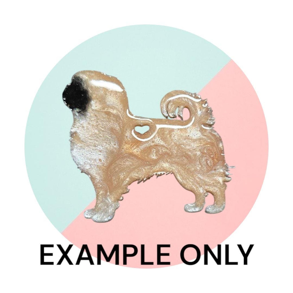 Customizable Resin Pekingese - Keychain or 3D magnet (send photos or pick any color)