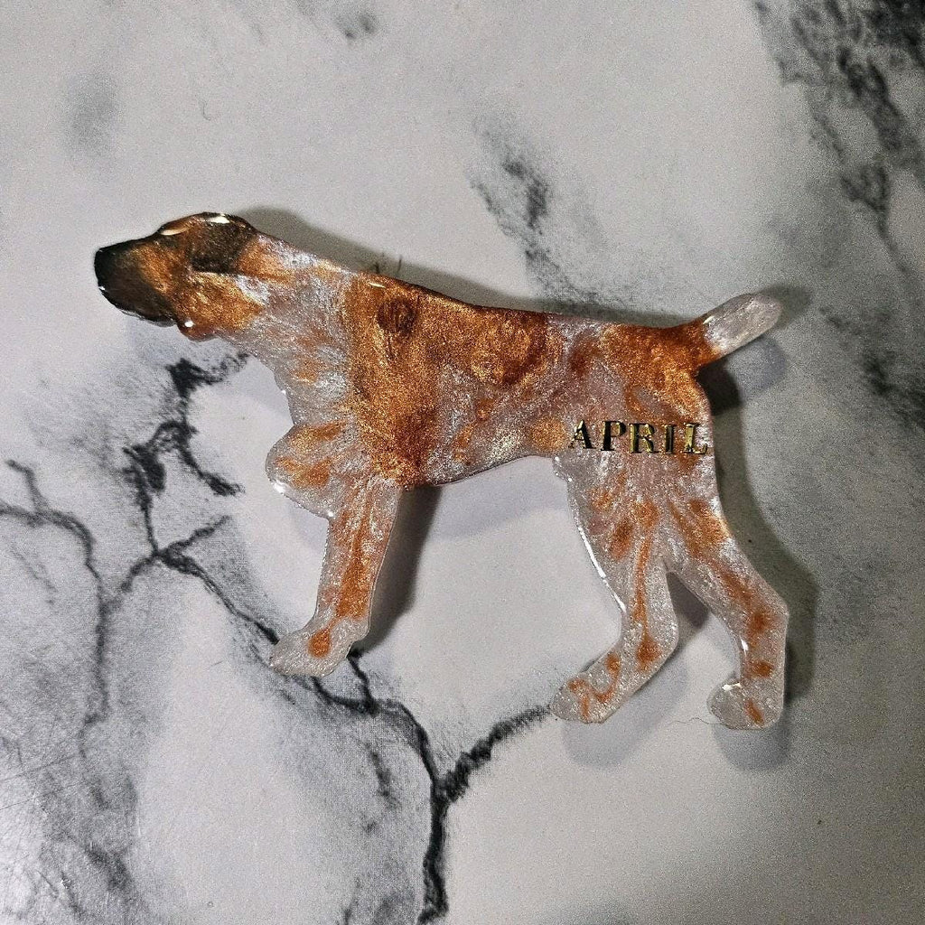 Customizable Resin German Short-haired Pointer - Keychain or 3D magnet (send photos or pick any color)