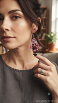 Customizable Paw print dangle Earrings